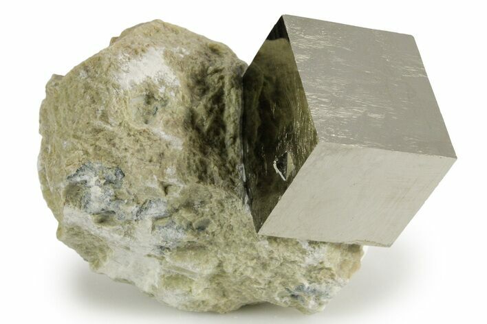 Natural Pyrite Cube In Rock - Navajun, Spain #337869